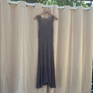 EUC Tommy bahama crochet knit taupe brown dress